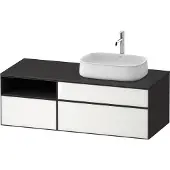Duravit Zencha Konsolenwaschtischunterbau, 1300x550mm, 2 Auszüge, 1 Schubkasten, offenes Fach, Auss