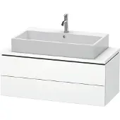 Duravit L-Cube Waschtischunterbau für Konsole, Compact, wandhängend, 2 Schubkästen, 1020x400x477mm, LC580901818, Farbe: Weiß Matt Dekor