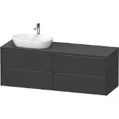 Duravit Waschtischunterschrank Ketho.2 160x55cm, B L, gra matt, 4 Schub., wandhängend