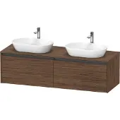 Duravit Waschtischunterschrank Ketho.2 160x55cm, B bs, N dkl., 2 Ausz., wandhängend