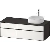 Duravit Zencha Konsolenwaschtischunterbau, 1300x550mm, 1 Auszug, 1 Schubkasten, Ausschnitt rechts, Z