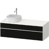 Duravit Zencha Konsolenwaschtischunterbau, 1300x550mm, 1 Auszug, 1 Schubkasten, Ausschnitt links, ZE