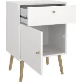 Home affaire Nachtkommode "Bodo Nachttisch, Nachtschrank, Biestelltisch", weiß, B:50,2cm H:72,1cm T:39,1cm, Holzwerkstoff, Sideboards, Nachtkommode