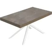 Itamoby Niket taubengrauer ausziehbarer Tisch 160/244x80 cm mit weißen Beinen