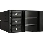 Silverstone SST-FS303-12G Externes 3,5-Zoll-Gehäuse, 3-Bay - Schwarz - Schwarzes Hot-Swap Laufwerkgehäuse