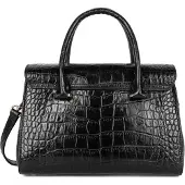 LANCASTER PARIS Handtasche, Umhängetasche mit Verschluss, Modell S, Farbe Schwarz