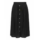 ONLY Sommerrock "ONLMILANO AOP LIFE LONG SKIRT WVN NOOS", Damen, Gr. XS (34), schwarz, Web, Obermaterial: 100% Viskose, unifarben, lang, Röcke Sommerrock, Viskose