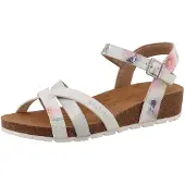 Mustang Shoes Sandalette "Magnolia" Riemchensandale, Sommerschuh mit modischem Druck