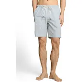 Tom Tailor Badehose , Herren, Gr. XL, N-Gr, grau (blau beige), Web, Obermaterial: 100% Polyester. Futter: 100% Polyester, gestreift, Badehosen Badehose, im Streifen-Design und mit Eingrifftaschen