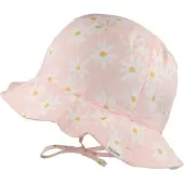 Maximo Sonnenhut , Mädchen, Gr. 45, rosa (blassrosa, gänseblümchen), Web, Obermaterial: 100% Baumwolle, Hüte Sonnenhut, rosa, Gänseblümchen-Motiv, Bindeband, Webstoff, Mädchen