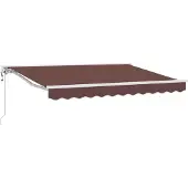 Syfax Elektrische Markise 3,5 x 2 m Braun 100% Polyester