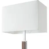 Quitani Lisene LED-Stehlampe, walnuss/silber/natur, 162cm - , Lisene, dimmbar, Holz, für Wohnzimmer, Stoff / Textil, Design