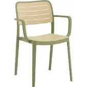 Kondela Stapelstuhl Kardos Typ 2 - grün / beige