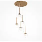 Maytoni Pendelleuchte Gold - 5-flammig mit Glas Globen