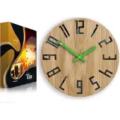 ModernClock , Eichenholz Uhr, wanduhr holz, wanduhr, Slim schwarz 33cm