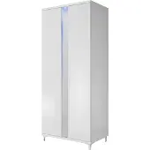 EURO-MEBLE Kleiderschrank 2D MARCO 90 gloss, LED ! (WEISS)