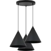 Light11 HOME Soho Hängelampe Schwarz 3-Platte 25Cm E27