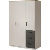 Mzm24 Schrank mit Schubladen Billz 3D3S 120 Kaschmir/Eiche Cremona