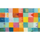 Wash & dry Teppich "Sonnenstadt" Gr. 1, bunt, B:70cm H:9mm L:120cm, Kunstfaser, BY KLEEN-TEX, Teppiche, Teppich, rutschhemmend, waschbar, Wohnzimmer