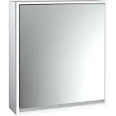 Emco loft Lichtspiegelschrank, 600mm, Aufputzmodell, aluminium/spiegel, 979805100, Ausführung: 1 Tür (Türanschlag links)