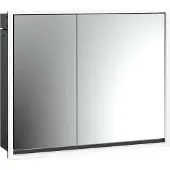 Emco loft Lichtspiegelschrank, 800mm, 2 Türen, Unterputzmodell, Schwarz/spiegel, 979813309