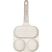 Klausberg 3-in-1 Marmorpfanne für Eier, Pfannkuchen, Pfannkuchengrill 18cm BEIGE KB-7818