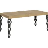 Itamoby Karamay Ausziehtisch 200/460x90 cm Natur-Eiche mit anthrazitfarbenen Beinen