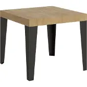 Itamoby Ausziehbarer Tisch 90x90/246 cm Flame Oak Nature Anthrazit