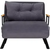 CALICOSY - Sessel mit Stoffbezug und Metallfüßen, umwandelbar L67 cm – SANDO