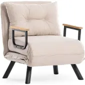 CALICOSY - Sessel mit Stoffbezug und Metallfüßen, umwandelbar L67 cm – SANDO