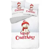Detexpol Weihnachts 3D Bettwäsche 160x200 Satin Mikrofaser