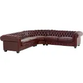Woodkings Ecksofa Chesterfield III rot