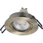 Osram 4058075853539 Spot Set LED Einbaustrahler DIM 6W Grün-Messing 85mm