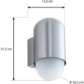 LINDBY Außenwandleuchte Pilva, aluminium, Metall, IP44, E27