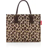 Reisenthel daily shopper business, Frau, Stoffbeutel, Reißverschluss, Reißverschlusstasche, Beige, Braun, Muster