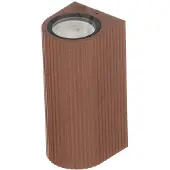 LINDBY Außenwandleuchte Aluvo, rost, 16 cm, IP65, Riffel