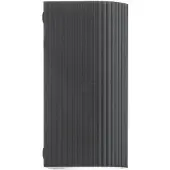 LINDBY Außenwandleuchte Aluvo, anthrazit, 16 cm, IP65 Riffel