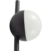 LINDBY LED-Erdspießleuchte Darleen, anthrazit, Metall, Ø10cm