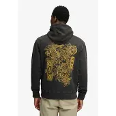 Superdry für Herren. M2014485A Tokyo Narrative Loose Hood Kapuzenpullover schwarz (M), Lässig, Baumwolle
