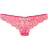 LASCANA String , Damen, Gr. 36/38, hellrosa, Spitze, Obermaterial: 90% Polyamid, 10% Elasthan, unifarben, körpernah, Unterhosen String, aus schöner Vollspitze und Schleife