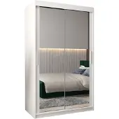 MEBLE KRYSPOL Kleiderschrank, Schiebetürenschrank Schlafzimmer, Schrank mit Spiegel TOKYO 3 120 cm