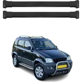Omtec Dachträger Gepäckträger für Daihatsu Terios 1998-2005 Relingträger Alu Schwarz