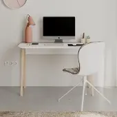 Houseland Schreibtisch Luton weiß/mokka