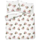 Detexpol Bettwäsche, Satinbettwäsche, 100 % Baumwolle, hohe Qualität 200x220 5805a Rosen