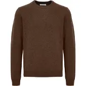 Casual Friday Strickfleece-Pullover "Strickpullover CFKarl", Herren, Gr. 3XL, braun (demitasse melange), Obermaterial: 80% Wolle WO. 20% Polyamid PA., Pullover Strickfleece-Pullover