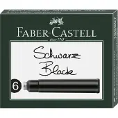 Faber-Castell Tintenpatrone für Füllhalter Design und GvFC schwarz VE=10x6 Stück