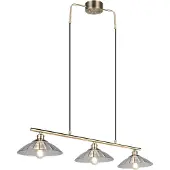 Reality Klassische Pendellampe Eluna 3-Licht alte Messing