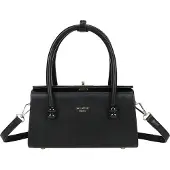 Gallantry Paris Gallantry, Kleine Damen Handtasche mit Metallverschluss und Doppelhenkeln, Schwarz