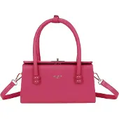 Gallantry Paris Gallantry, Kleine Damen Handtasche mit Metallverschluss und Doppelhenkeln, Fuchsia