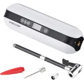 Fischer Fahrrad FISCHER Akku-Kompressor mit Powerbank und LED-Taschenlampe